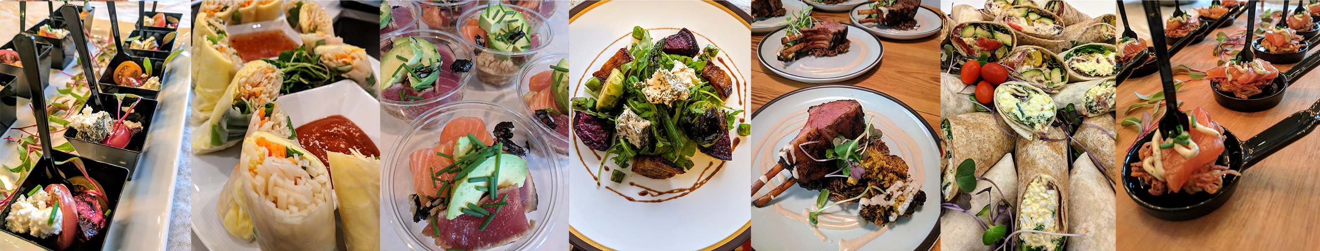 Assorted menu items from Rebel Merchant Catering